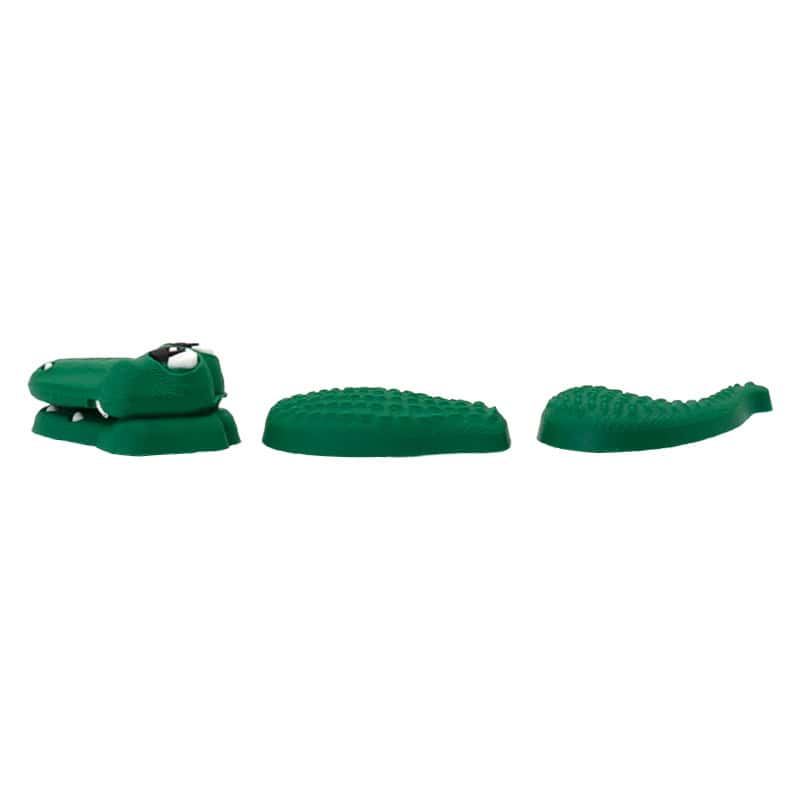3D Green Crockodile 3 piece, head, body & tail 3D Standing Charm 3D308-19 - Shoe Charm