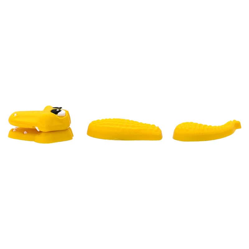 3D Yellow Crockodile 3 piece, head, body & tail 3D Standing Charm 3D308-31 - Shoe Charm