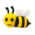 3D Bumble Bee black & yellow stripes 3D Standing Charm 3D308-34 - Shoe Charm