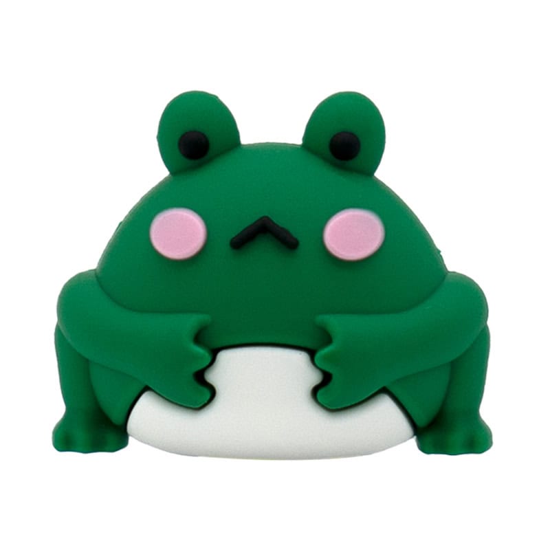 3D Toad with big tummy green 3D Standing Charm 3D308-35 - Shoe Charm