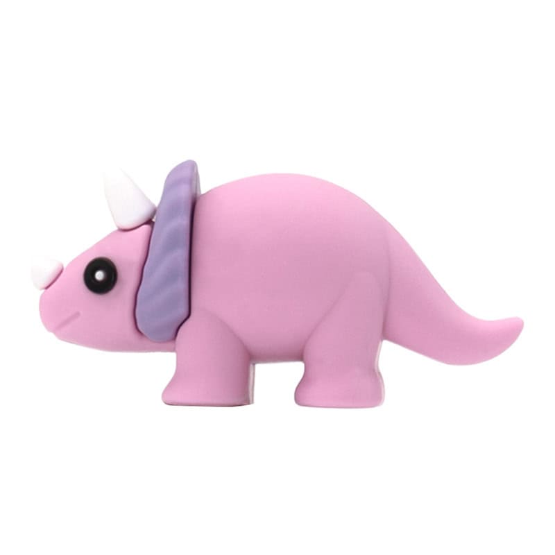 3D Rhinoceros standing pink 3D Standing Charm 3D308-37 - Shoe Charm