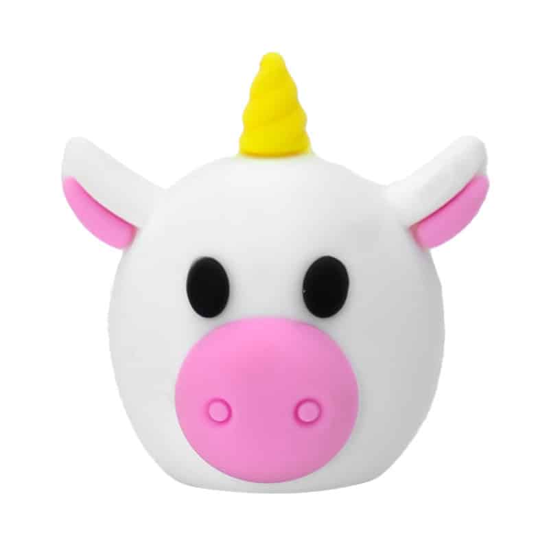 3D Unicorn head & face with short yellow horn 3D Standing Charm 3D308-44 - Shoe Charm