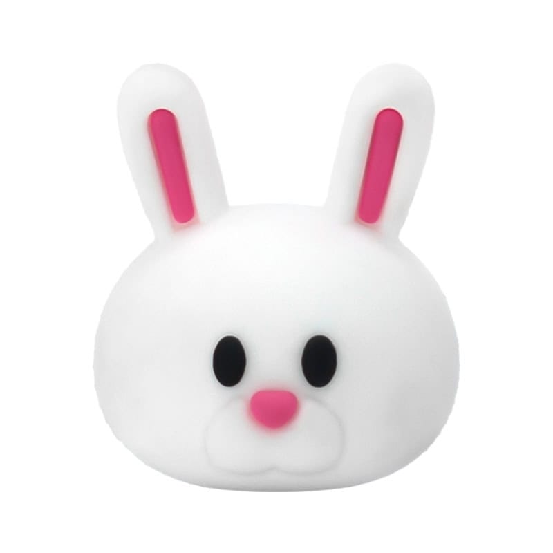 3D White rabbit head & face 3D Standing Charm 3D308-45 - Shoe Charm
