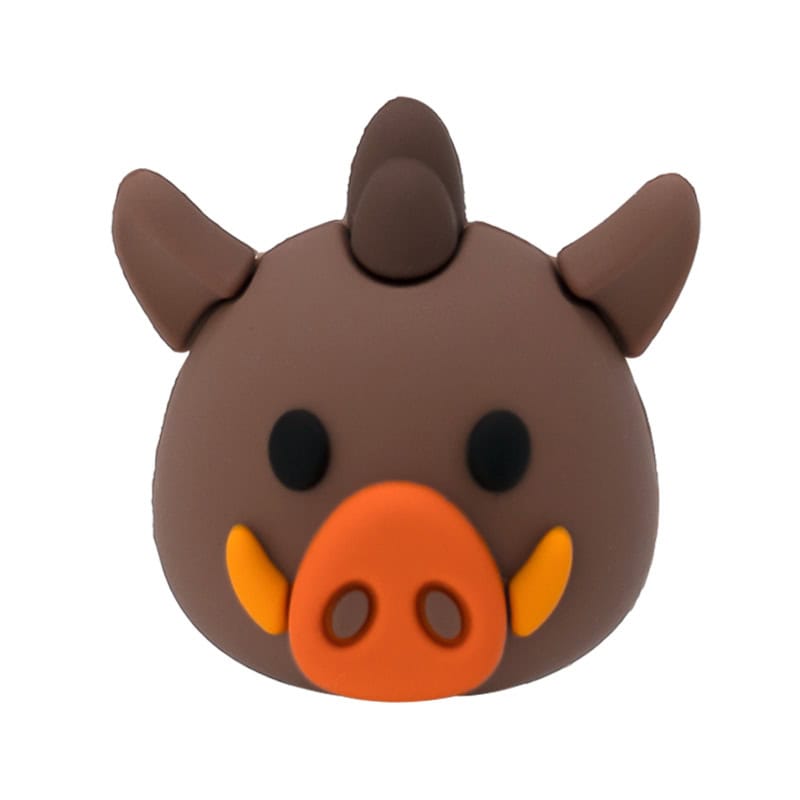 3D Pig head & face brown 3D Standing Charm 3D308-46 - Shoe Charm