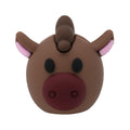3D Brown cow head & face 3D Standing Charm 3D308-51 - Shoe Charm