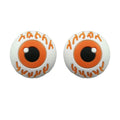 3D Spookey eyes white/orange 2 piece set 3D Standing Charm 3D309-10 - Shoe Charm