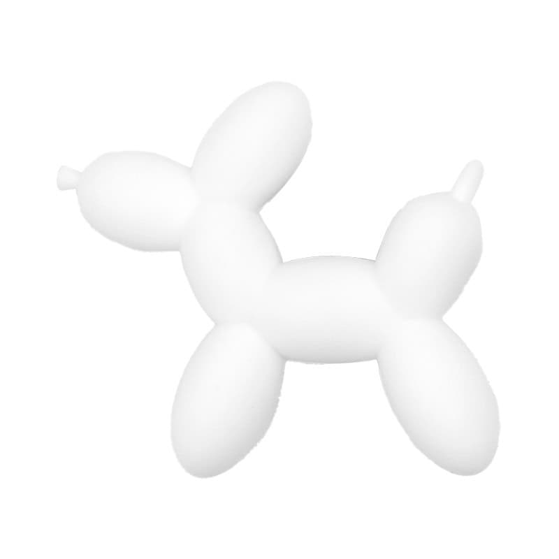 3D Balloon dog white 3D Standing Charm 3D309-12 - Shoe Charm