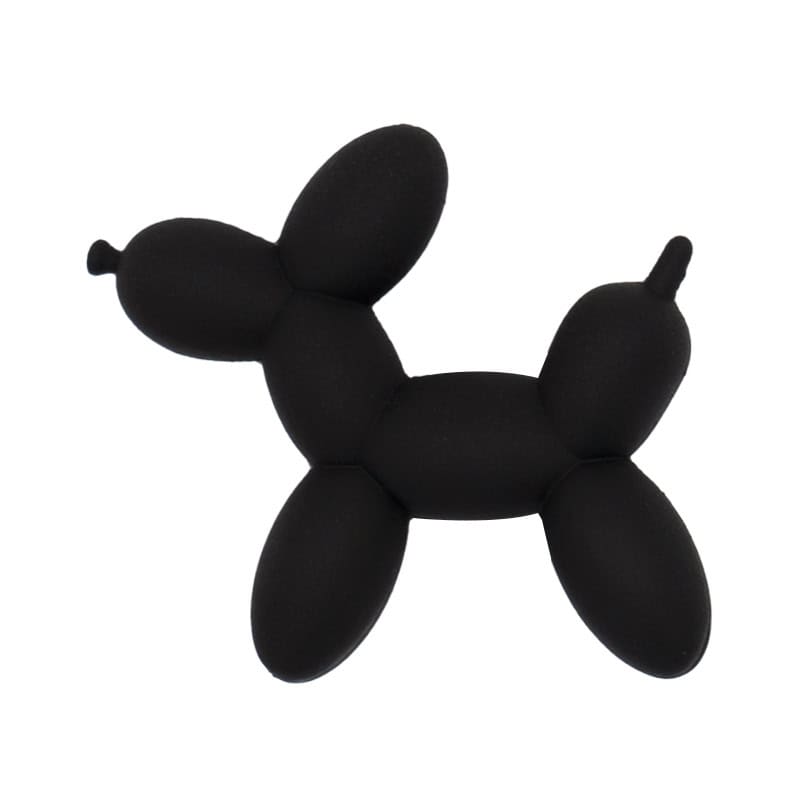 3D Balloon dog black 3D Standing Charm 3D309-13 - Shoe Charm