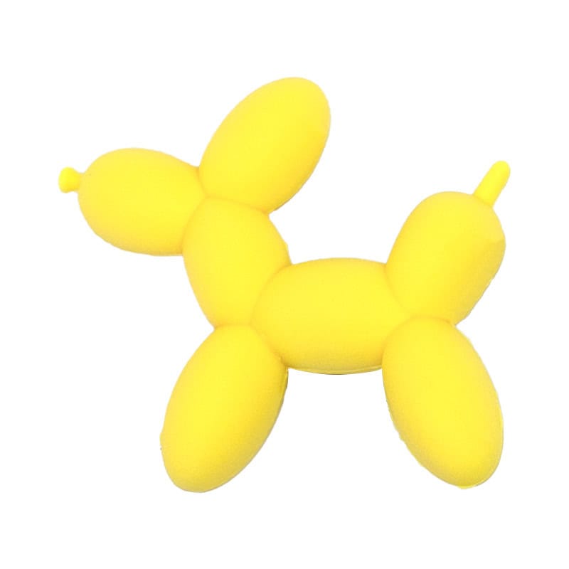 3D Balloon dog yellow 3D Standing Charm 3D309-17 - Shoe Charm