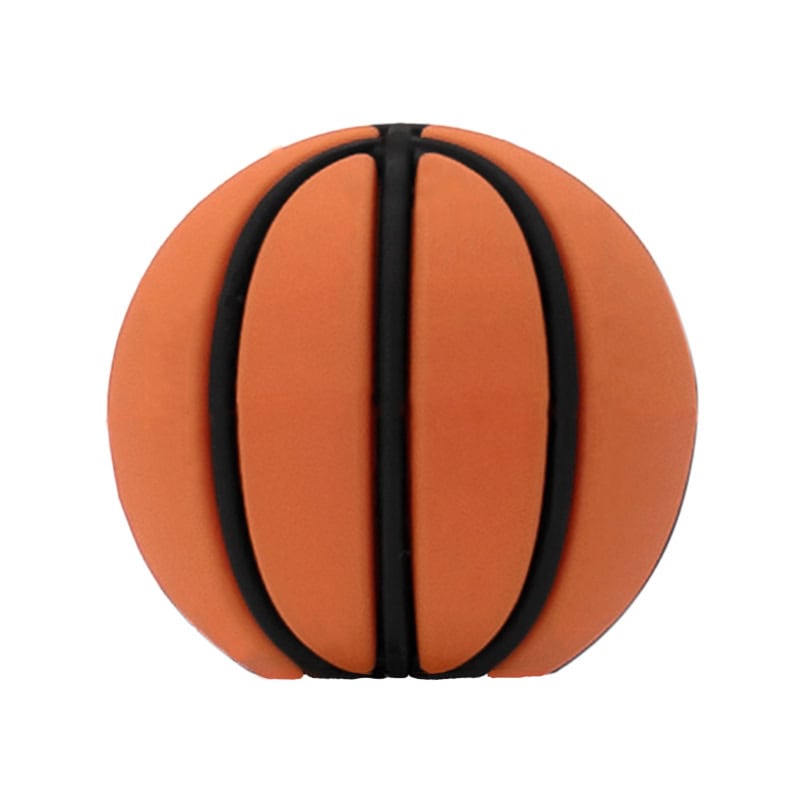 3D Basketball orange 3D Standing Charm 3D311-01 - Shoe Charm
