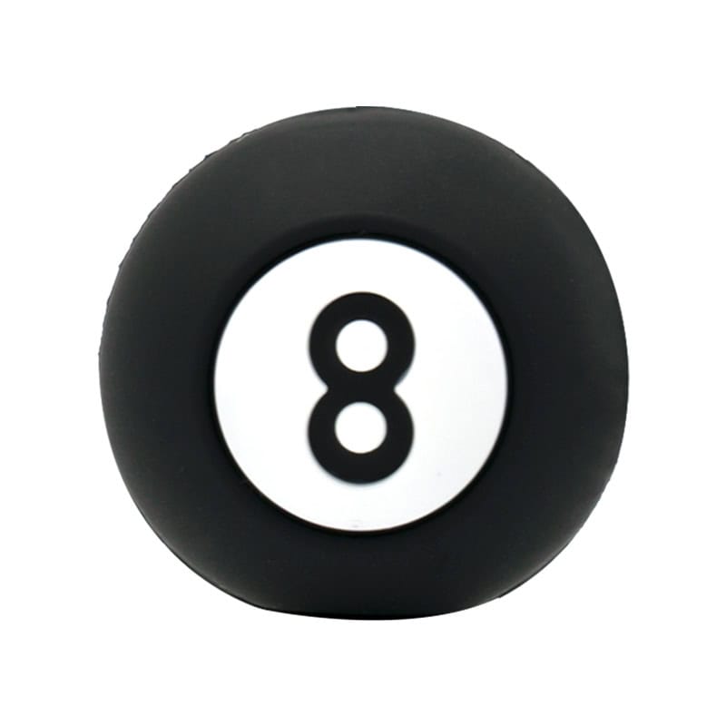 3D Pool no. 8 ball Standing Charm 3D311-08 - Shoe Charm