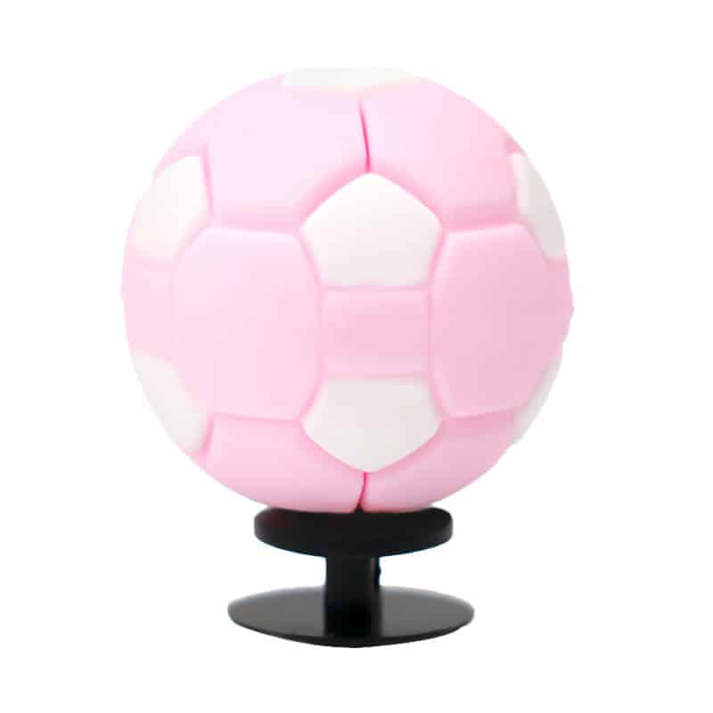 3D Soccer fotball pink/white 3D Standing Charm 3D311-12 - Shoe Charm