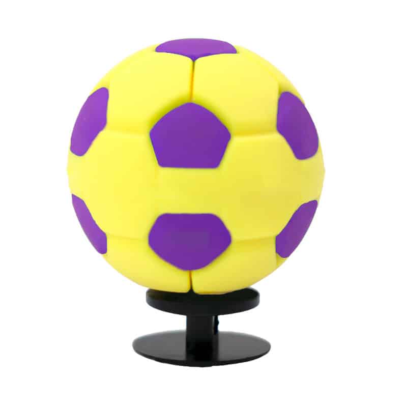 3D Soccer football yellow/purple 3D Standing Charm 3D311-14 - Shoe Charm