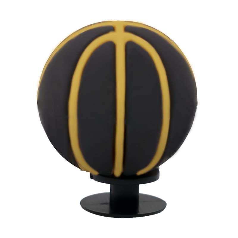 3D Basketball black 3D Standing Charm 3D311-16 - Shoe Charm
