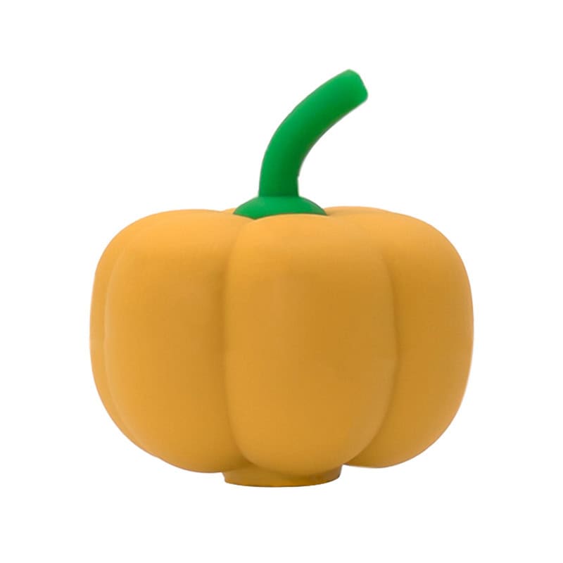 3D Yellow pumpkin Halloween 3D Standing Charm 3D312-03 - Shoe Charm