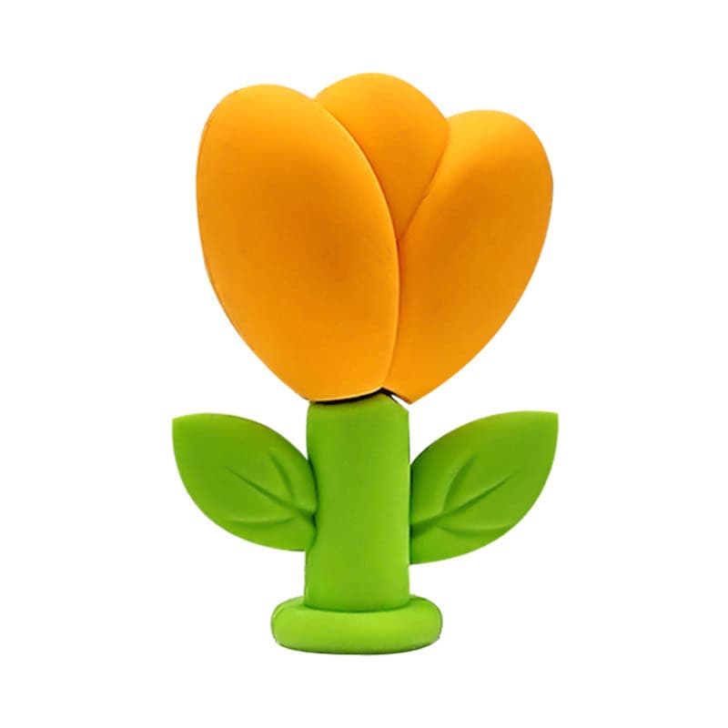 3D Yellow Tulip flower 3D Standing Charm 3D312-06 - Shoe Charm
