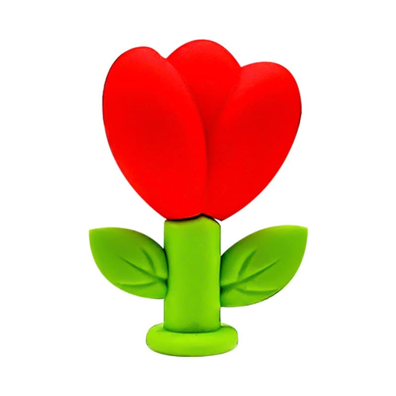 3D Red Tulip flower 3D Standing Charm 3D312-07 - Shoe Charm