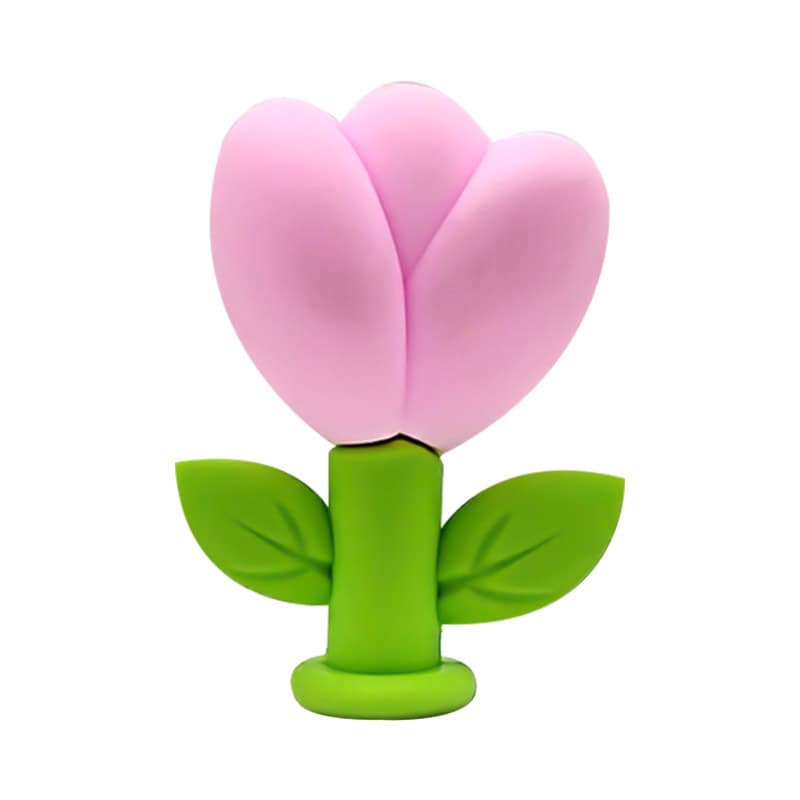 3D Pink Tulip flower 3D Standing Charm 3D312-08 - Shoe Charm