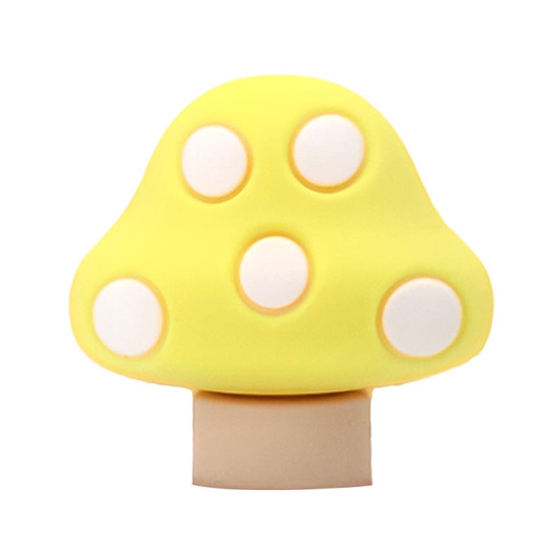 3D Toadstool yellow white spot 3D Standing Charm 3D312-17 - Shoe Charm
