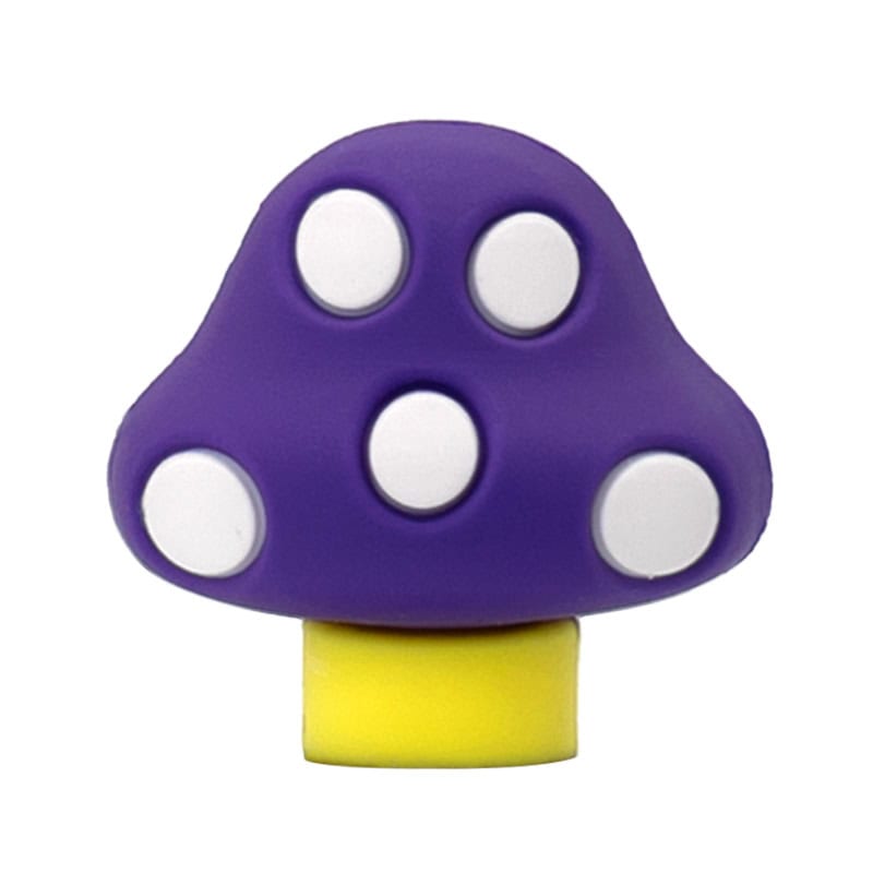3D Toadstool purple white spot 3D Standing Charm 3D312-19 - Shoe Charm