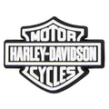 HARLEY DAVIDSON White on Black logo badge P9357 Shoe Charm