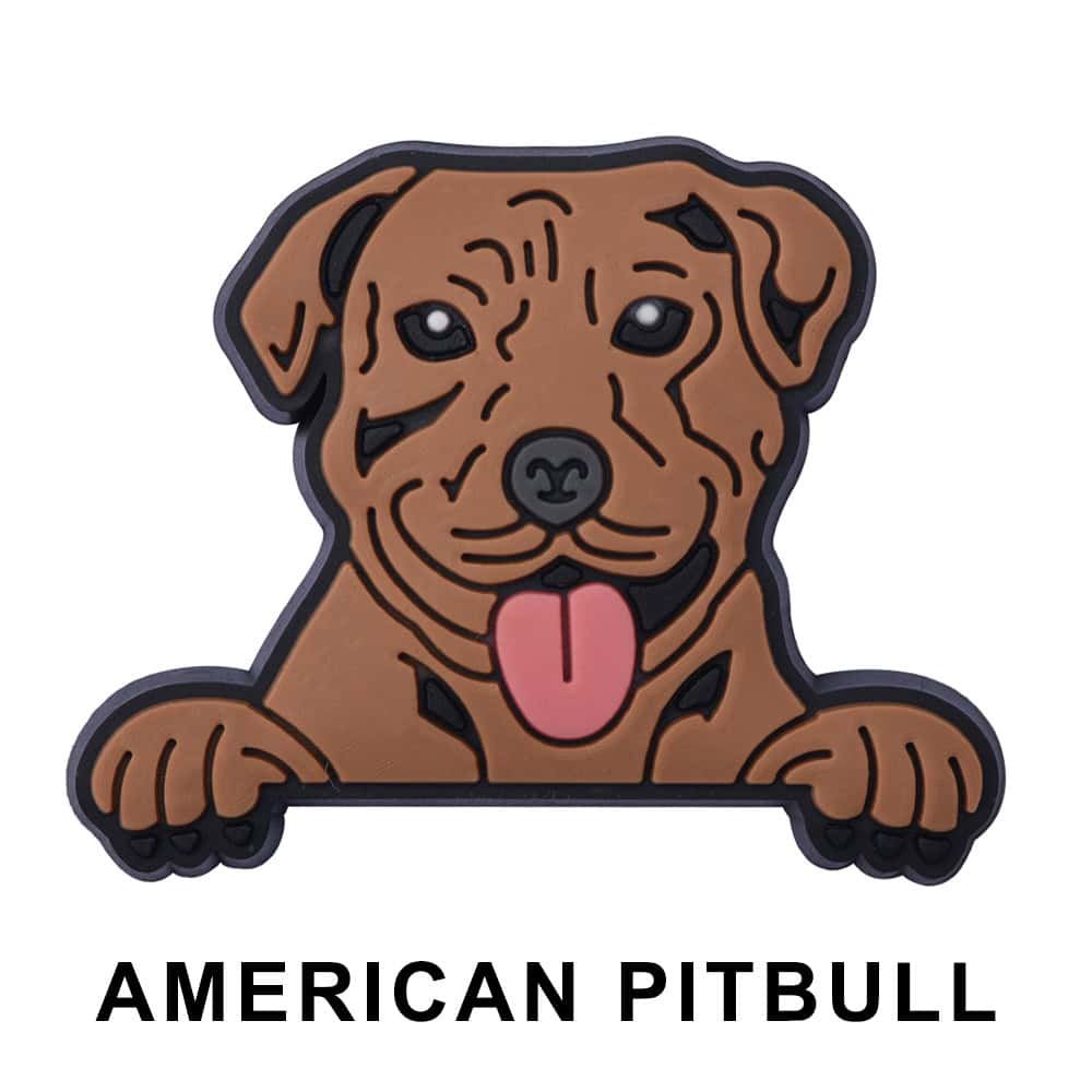 American Pitbull Dog P12647 Shoe Charm