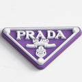 PRANDA triangle sign white on purple P2199 Shoe Charm