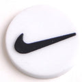 NIKE swoosh round badge black on white P2208 Shoe Charm
