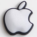 Apple bitten logo sign white P2209 Shoe Charm