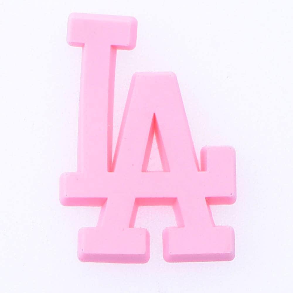 LA stylized logo pink P2210-3 Shoe Charm