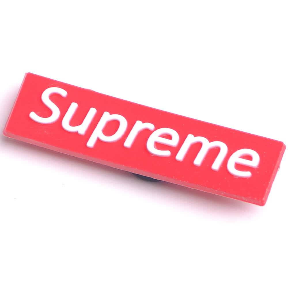 SUPREME bar sign white on red P2219 Shoe Charm