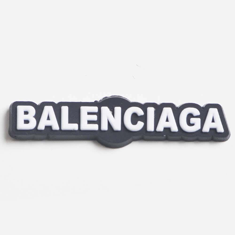 BALLENCIAGA bar white on black P2232 Shoe Charm