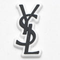 Ysl Yves Saint Laurent Stylized Logo black on white P2234 Shoe Charm