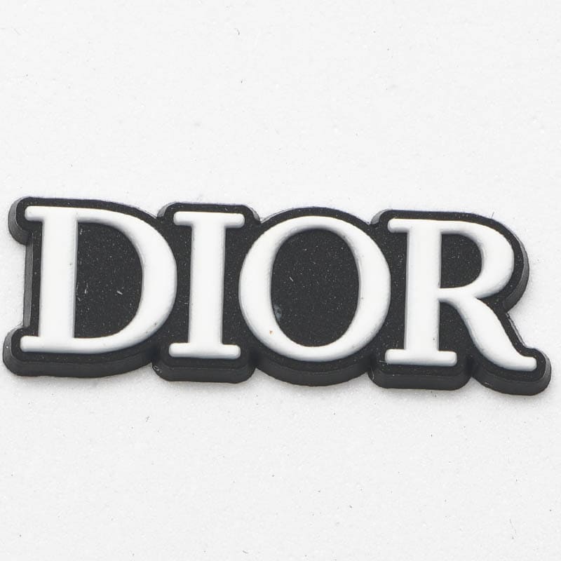 Dior French Luxury block White on Black Shoe Charm P2235
