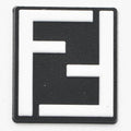 FF FENDI Square block white on black P2237 Shoe Charm
