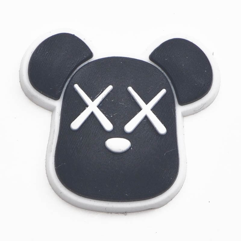 Black XX eyesTeddy Logo P2238 Shoe Charm