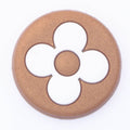 LV Louis Vuitton Flower On Honey Round Logo Badge P2680 Shoe Charm