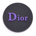 Dior Round Badge purple P4123 Shoe Charm