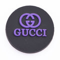 Gucci Round Badge purple P4124 Shoe Charm