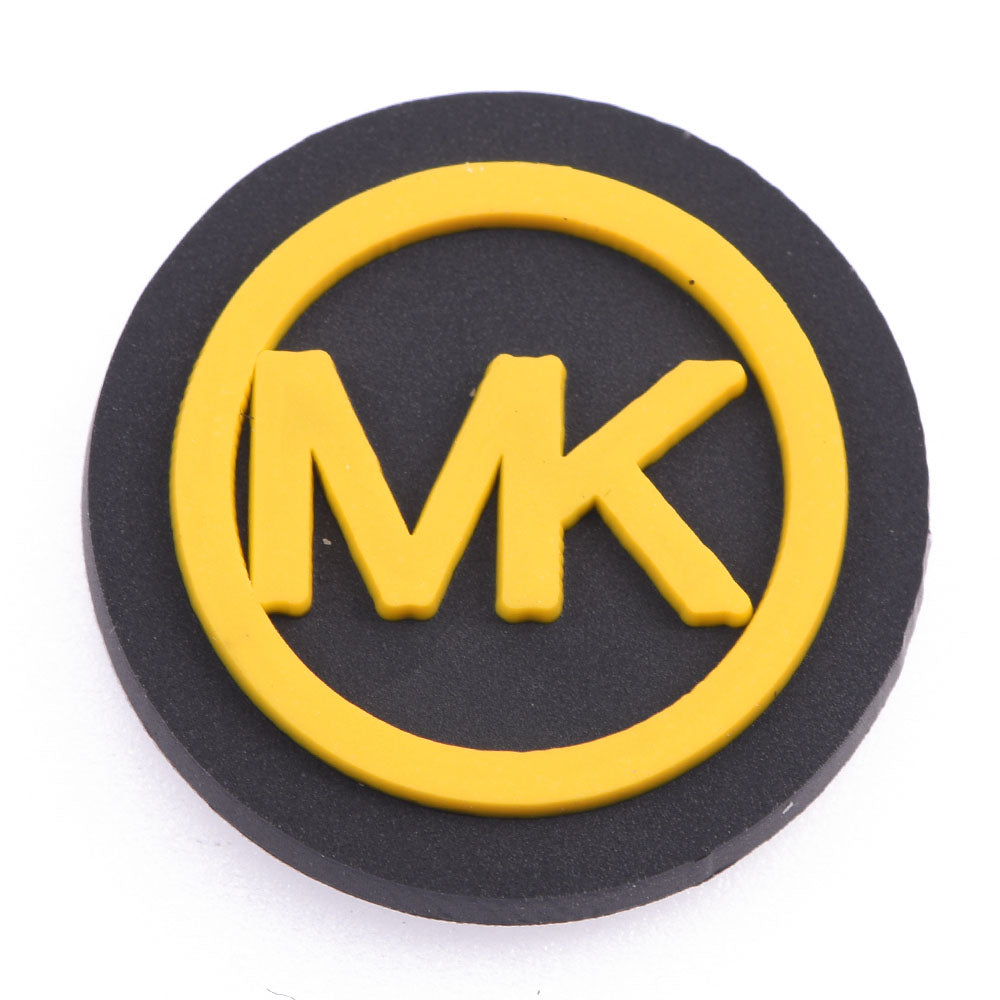 MK Round Badge yellow P4133 Shoe Charm