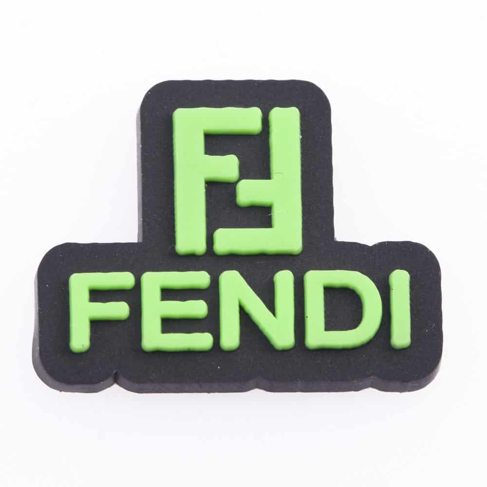 FENDI stylized shield green P4137 Shoe Charm