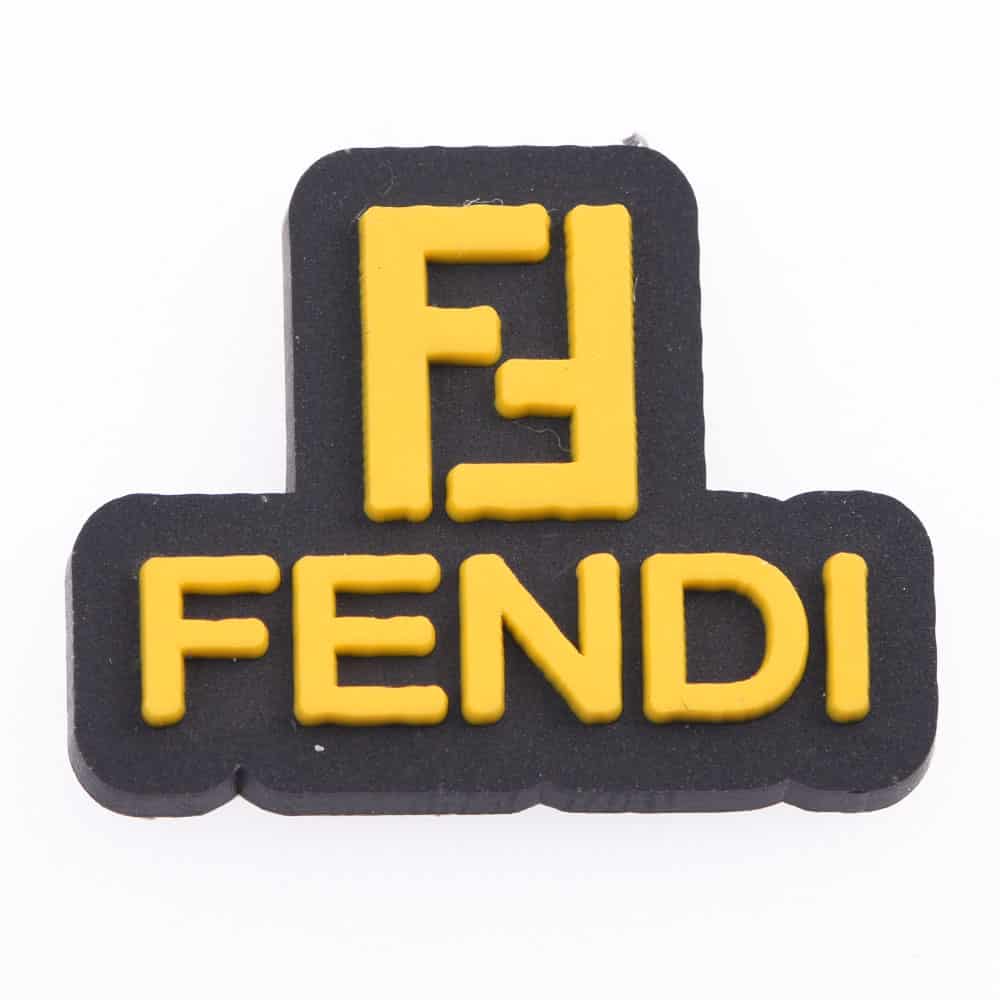 FENDI stylized  shield yellow P4138 Shoe Charm