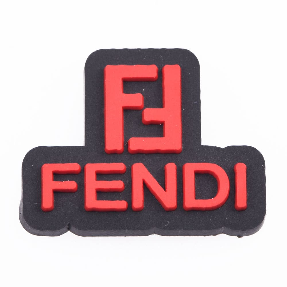 FENDI stylized  shield red P4139 Shoe Charm