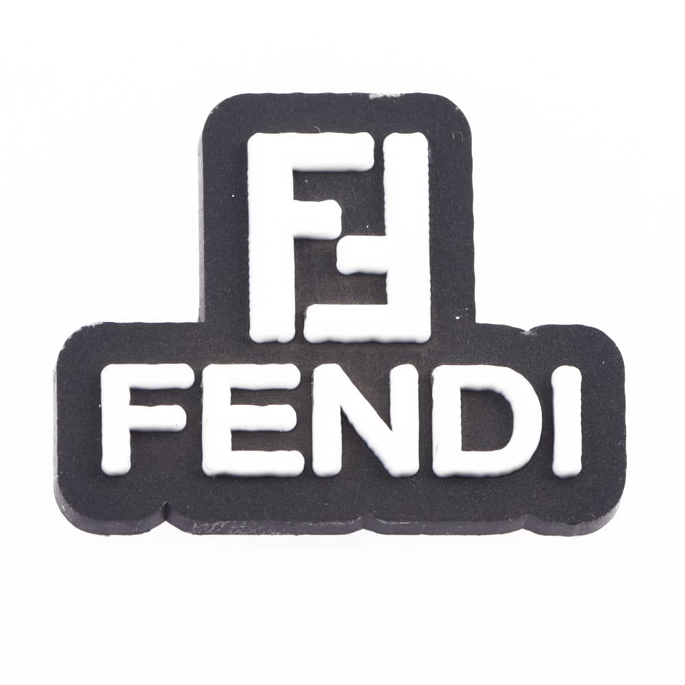 FENDI stylized  shield white P4140 Shoe Charm
