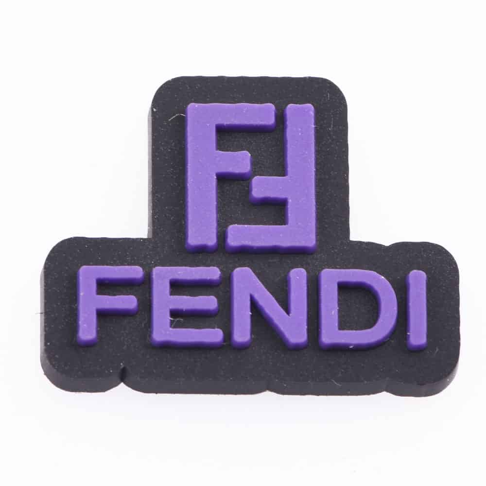 FENDI stylized  shield purple P4141 Shoe Charm