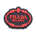 PRADA stylised shield red P4142 Shoe Charm