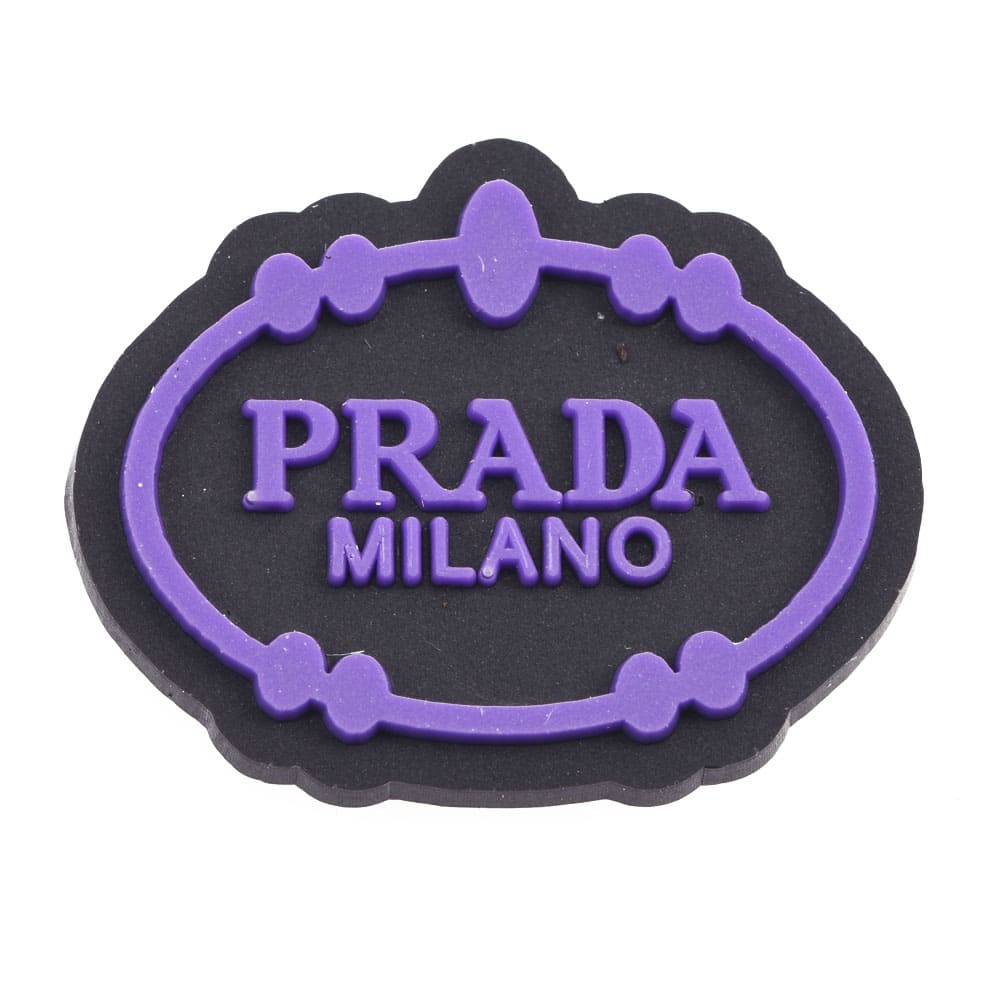 PRADA stylised shield purple P4144 Shoe Charm