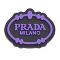 PRADA stylised shield purple P4144 Shoe Charm