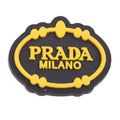 PRADA stylised shield yellow P4145 Shoe Charm