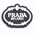 PRADA stylised shield white P4146 Shoe Charm